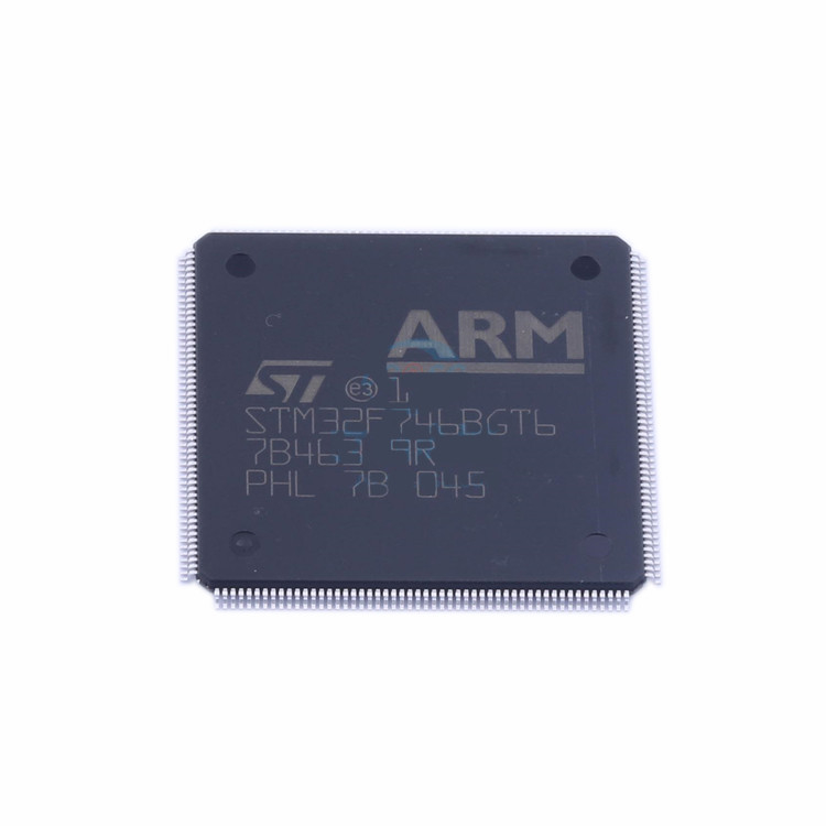 STM32F746BGT6の新しく、元の32ビット216MHz 1MBのフラッシュ208-LQFPのマイクロ制御回路IC