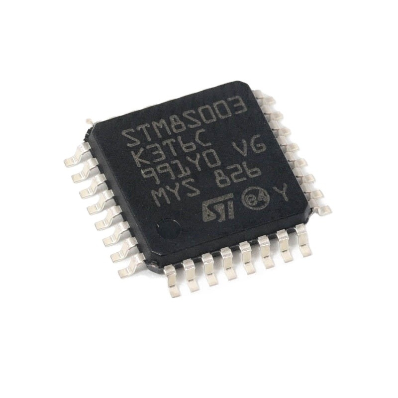 新しいオリジナルのマイクロ制御回路MCU 8ビットSTM8 CISC 8KB抜け目がない3.3V/5V 32 Pin LQFPの皿の電子部品ICの破片STM8S003K3T6C