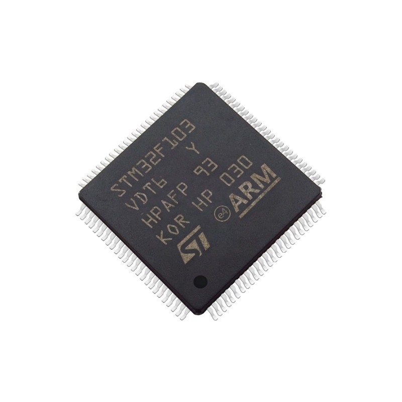 標準的なマイクロ制御回路およびプロセッサIC MCU 32BIT 384KBのフラッシュ100LQFPの集積回路プログラム可能なICの破片STM32F103VDT6