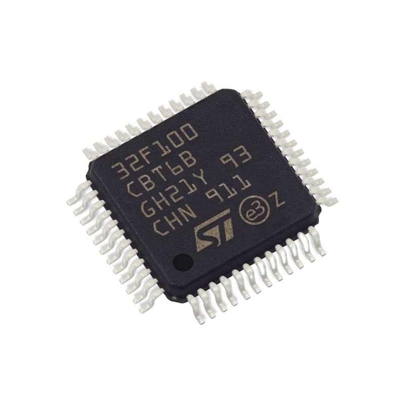 標準的なマイクロ制御回路IC MCU 32BIT 128KBフラッシュ48LQFPの集積回路ICの破片STM32F100CBT6B