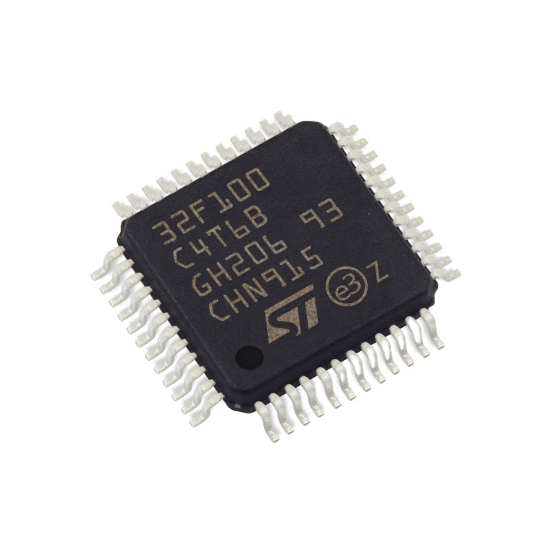 標準的なマイクロ制御回路IC MCU 32BIT 16KBフラッシュ48LQFPの集積回路ICの破片STM32F100C4T6B