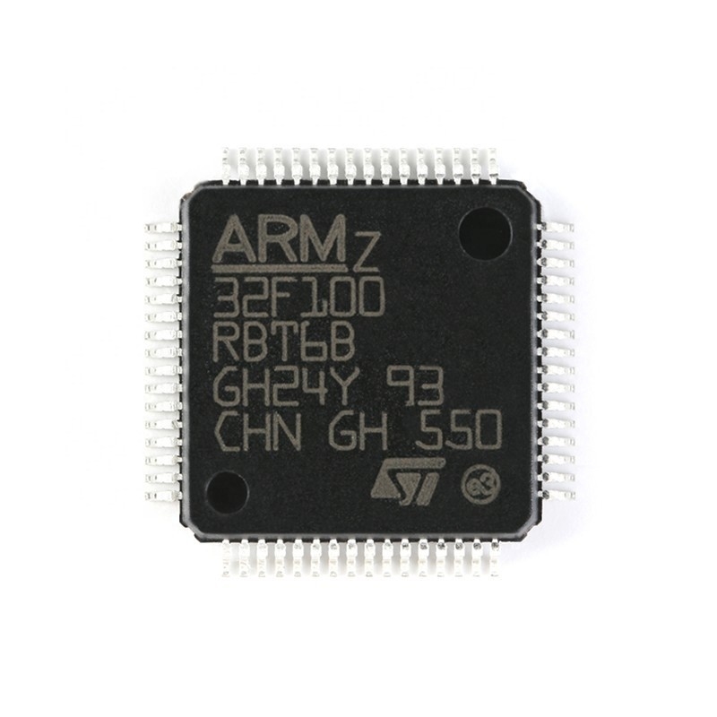 Chuangyunxinyuanの新しく、元のIC MCU 32BIT 128KBの抜け目がない構成の電子工学64LQFP STM32F100RBT6B