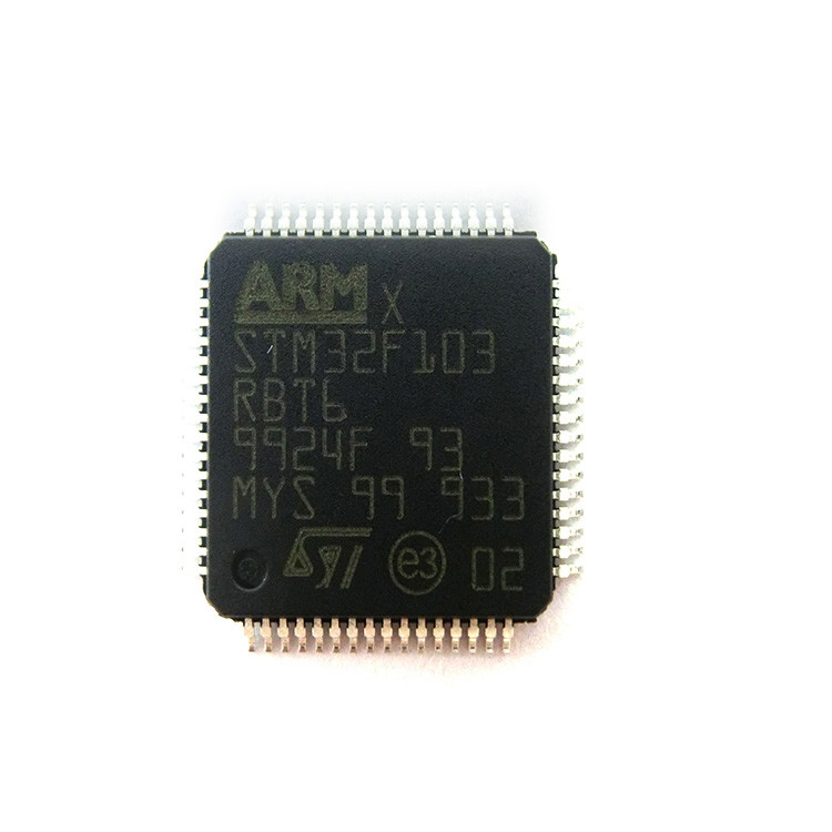 STM32F103RBT6 Mcuの32ビットStm32f1腕M3 Risc 128kb抜け目がない2.5v/3.3v 64ピンLqfp IC