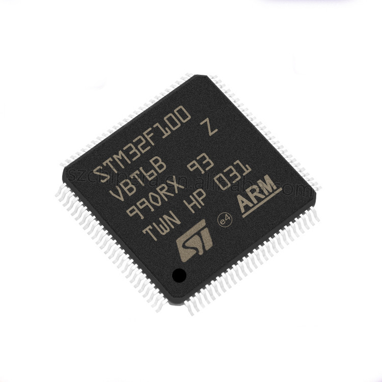熱い販売の電子部品STM32F100 2.5V 3.3V 100 Pin LQFP TR 100 LQFP STM32F100VBT6Bの破片