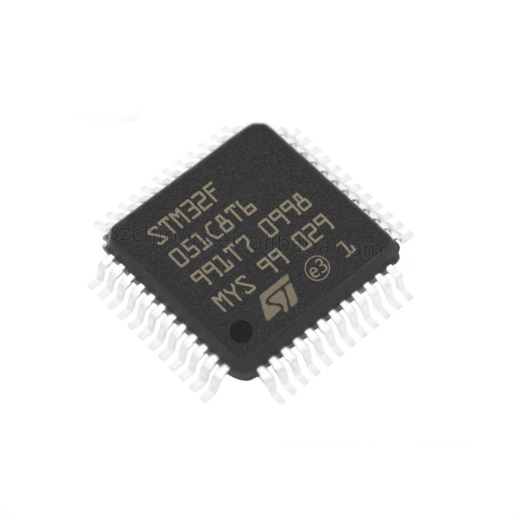 電子部品STM8S105 MCUはADC DAC 32ビット64K抜け目がない48 LQFP STM32F051C8T6 ICを武装させる