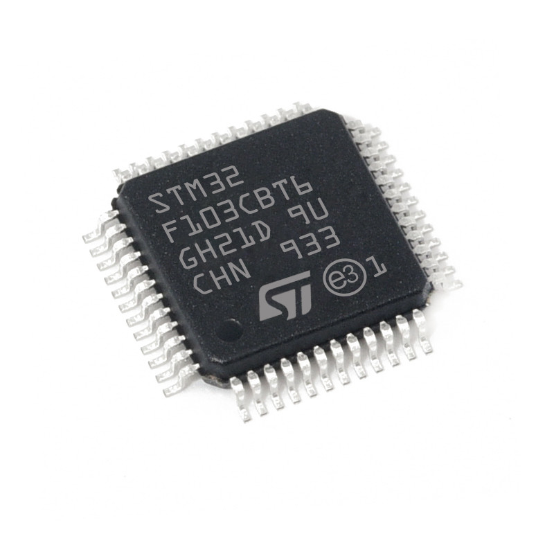 真新しい元の電子部品の集積回路のマイクロ制御回路IC STM32F103CBT6破片